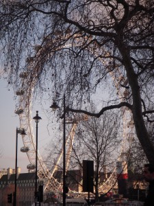London Eye durch einen Baum
